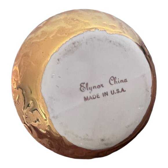 Vintage Elynor China 22K Gold Bud Vase Made in USA 6.5" Tall - Picture 7 of 7